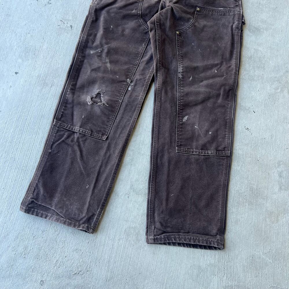 Carhartt brown double knee work wear carpenter pants - Picture 4 of 9